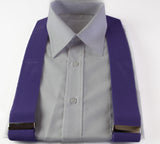 Extra Wide Heavy Duty Adjustable 120cm Violet Adult Mens Suspenders