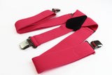 Extra Wide Heavy Duty Adjustable 120cm Fluro Pink Adult Mens Suspenders