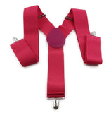 Extra Wide Heavy Duty Adjustable 120cm Pink Adult Mens Suspenders