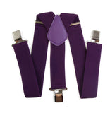 Extra Wide Heavy Duty Adjustable 120cm Dark Purple Adult Mens Suspenders