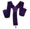 Extra Wide Heavy Duty Adjustable 120cm Purple Adult Mens Suspenders