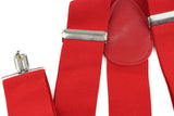 Extra Wide Heavy Duty Adjustable 120cm Red Adult Mens Suspenders