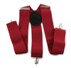 Extra Wide Heavy Duty Adjustable 120cm Dark Red Adult Mens Suspenders