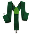 Extra Wide Heavy Duty Adjustable 120cm Green Adult Mens Suspenders