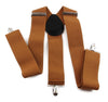 Extra Wide Heavy Duty Adjustable 120cm Tan Adult Mens Suspenders