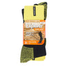 9 x Mens Bonds Explorer Tough Work Crew Cotton Socks - Black/Yellow