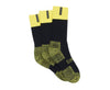 12 X Mens Bonds Explorer Tough Work Crew Cotton Socks - Black/Yellow