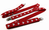 Mens Adjustable Red With White Hearts Patterned Suspenders