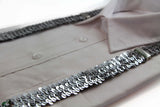 Adjustable 100cm Silver Mens & Womens Sequin Suspenders