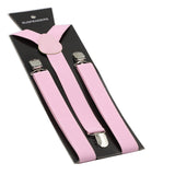 Extra Long Adjustable 138cm Baby Pink Adult Mens Suspenders