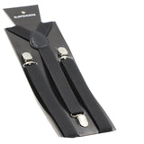 Extra Long Adjustable 138cm Black Adult Mens Suspenders