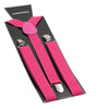 Adjustable 100cm Dark Pink Adult Mens Suspenders