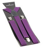 Adjustable 100cm Dark Purple Adult Mens Suspenders