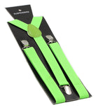 Extra Long Adjustable 138cm Fluro Green Adult Mens Suspenders