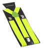 Extra Long Adjustable 138cm Fluro Yellow Adult Mens Suspenders