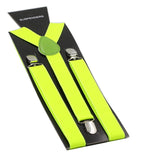 Extra Long Adjustable 138cm Fluro Yellow Adult Mens Suspenders