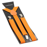 Adjustable 100cm Orange Adult Mens Suspenders