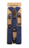 Adjustable Navy Wide 6 Button Hole Mens & Womens Suspenders