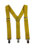 Wide Heavy Duty Adjustable 100cm Yellow Adult Mens Suspenders