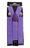 Wide Heavy Duty Adjustable 100cm Violet Adult Mens Suspenders