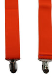 Wide Heavy Duty Adjustable 100cm Fluro Orange Adult Mens Suspenders