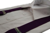 Wide Heavy Duty Adjustable 100cm Dark Purple Adult Mens Suspenders