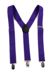 Wide Heavy Duty Adjustable 100cm Purple Adult Mens Suspenders