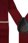 Wide Heavy Duty Adjustable 100cm Maroon Adult Mens Suspenders