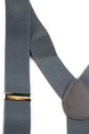 Wide Heavy Duty Adjustable 100cm Grey Adult Mens Suspenders