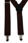 Wide Heavy Duty Adjustable 100cm Brown Adult Mens Suspenders