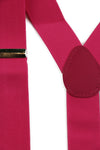 Wide Heavy Duty Adjustable 100cm Hot Pink Adult Mens Suspenders