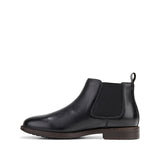 Hush Puppies Hanger Boots Mens Slip On Pull Shoes Leather Black Boot
