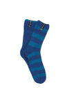 4 x Mens Bonds Super Soft Crew Socks Marshmallow Home Black Grey & Blue Aqua