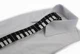 Mens Black & White Piano Keys 5cm Skinny Neck Tie