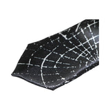 Mens Black & White Spider Web 5cm Skinny Neck Tie