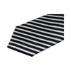 Mens White & Black Thin Diagonal Stripe 5cm Skinny Neck Tie