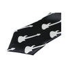 Mens Black & White Guitar 5cm Skinny Neck Tie