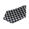 Mens Black & White Mosaic Print 5cm Skinny Neck Tie