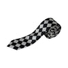 Mens Black & White Diamond 5cm Skinny Neck Tie