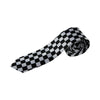 Mens Black & White Check 5cm Skinny Neck Tie