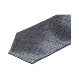 Mens Black & Silver Line 5cm Skinny Neck Tie