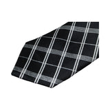 Mens Charcoal & White Diagonal Line 5cm Skinny Neck Tie