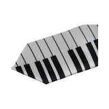 Mens White & Black Piano Keys 5cm Skinny Neck Tie