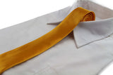 Mens Warm Yellow 5cm Skinny  Plain Neck Tie