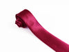 Mens Red Wine 5cm Skinny Plain Neck Tie
