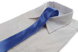 Mens Cornflower Blue 5cm Skinny  Plain Neck Tie