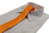 Mens Tangerine 5cm Skinny Plain Neck Tie