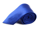 Mens Blue 8cm Plain Neck Tie