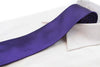 Mens Dark Purple 8cm Plain Neck Tie