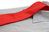 Mens Red Orange 8cm Plain Neck Tie